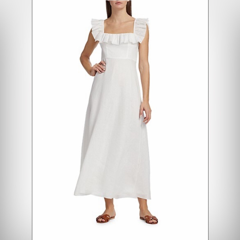 Zimmermann Ciera Ruffle Dress in Cream - 1